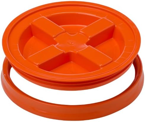 Gamma2 Gamma Seal Lid for Utility Buckets - Fits 3.5, 5, 6 & 7 gallon buckets, Orange, Made in USA - Image 4