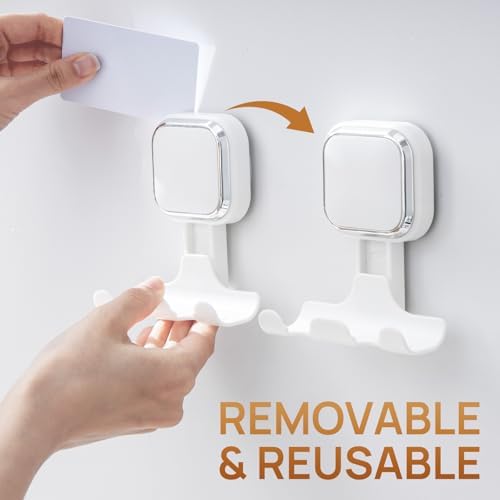 LEVERLOC 2 Pack Vacuum Suction Cup Razor Holder for Shower No Drill, White - Image 6