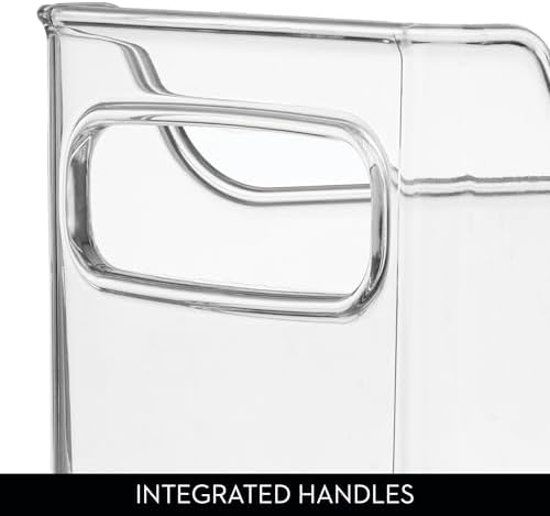 iDesign Stackable Plastic Pantry Bin with Handles, Clear - Image 5