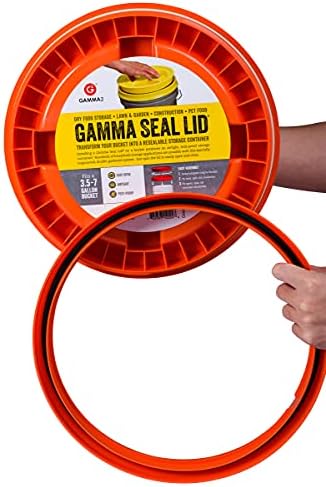 Gamma2 Gamma Seal Lid for Utility Buckets - Fits 3.5, 5, 6 & 7 gallon buckets, Orange, Made in USA (Pack of 12) - Image 3