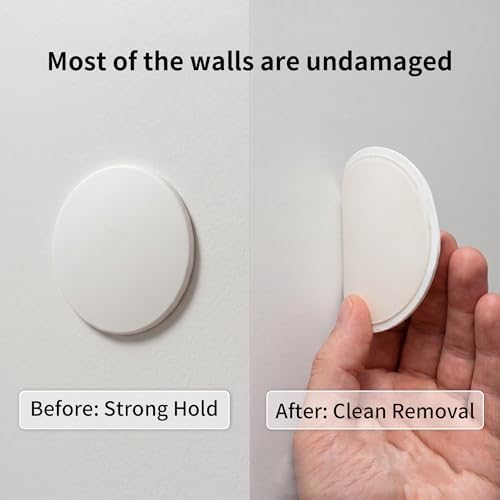 Door Stoppers - 3.14" White Door Stoppers for Wall (8 Pack), with Heavy-Duty Adhesive - Wall Protector & Shock-Absorbent Protectors from Door Knobs - Prevents Scratches on Walls & Doors - Image 3