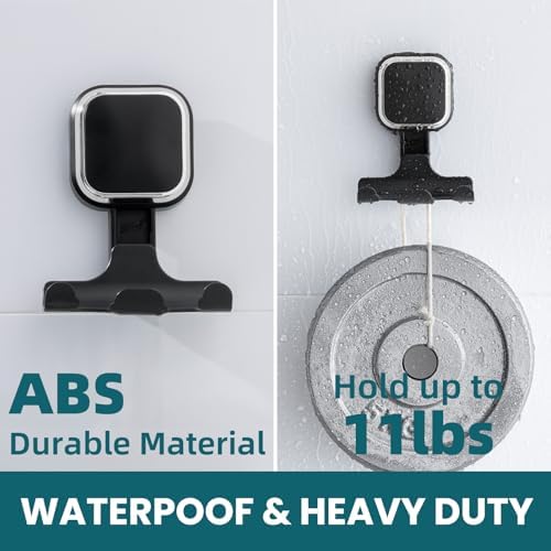 TAILI Powerful Suction Cup Razor Holder for Shower Wall 2 Pack, Black - Image 3