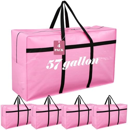 Windyun 4 Pack 57 Gallon Extra Large Moving Bags XXL Heavy Duty Storage Bag by Windyun