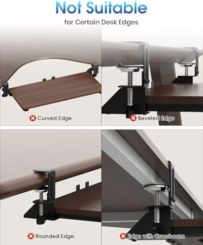 Large Keyboard Tray Under Desk, Pull Out Keyboard & Mouse Tray for Typing - Image 6