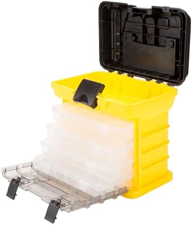 Stalwart Portable Tool Box Small Parts Organizer, Yellow by Stalwart
