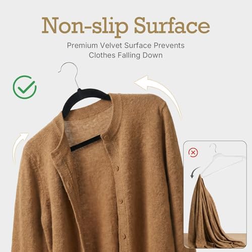 HOUSE DAY Velvet Hangers 5280 Pack, Premium Clothes Non-Slip Felt Hangers - Image 4