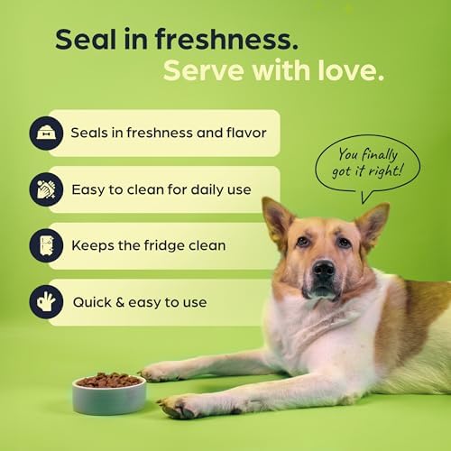 The Original Dog Food Loaf Storage Container - Patent Pending Reusable Airtight Can Cover Pet Food Sealer - Keeps Dog Food Can Fresh in the Fridge, Eliminates Odor - Image 3