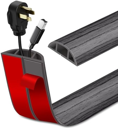 LSGCQ Floor Cord Cover Self Adhesive Cord Hider Floor Cable Management by LSGCQ