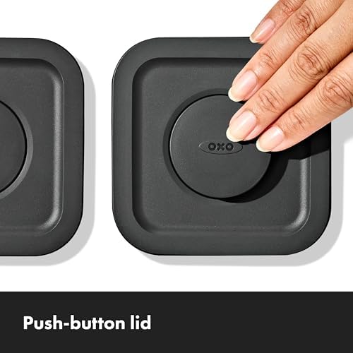 OXO Good Grips POP Container — Rectangle Medium — 2.7 Qt / 2.6 L — Matte Black, Organization and Storage Solution - Image 6