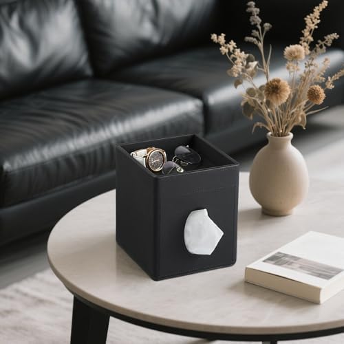 PU Leather Tissue Box Cover Square Tissue Box Holder Tissue Holder - Image 2