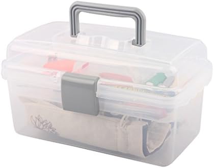 Clear Plastic Storage Container Box with Handle and Latch Lock - Image 3