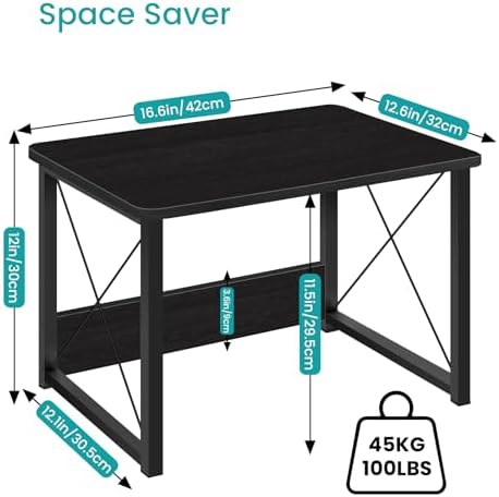 ELITEROO Desktop Printer Stand with Storage, Table Stand Small Desk Shelves - Image 4