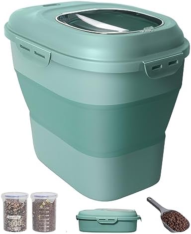 30-35Lbs Dog Food Storage Container Airtight,Collapsible Dog Food Container by DDMOMMYCOLLAPSIBLEFOODSTORAGECONTAINERFAMILY