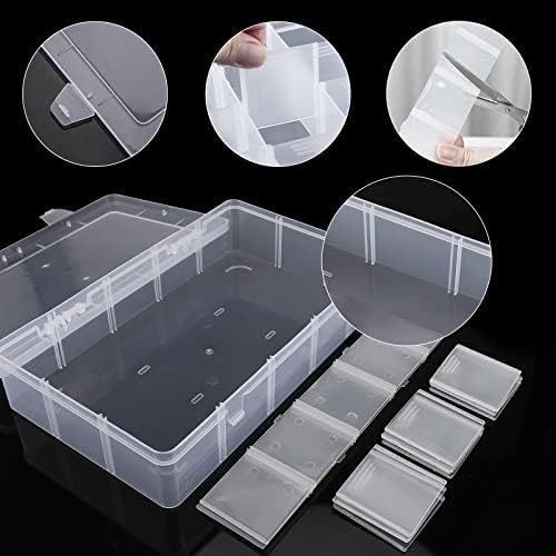Exptolii 15 Large Grids Plastic Organizer Box with Dividers, Clear Compartment Container Storage for Washi Tapes Beads Crafts Jewelry Fishing Tackles, Size 11 x 6.3 x 2.2 in - Image 4