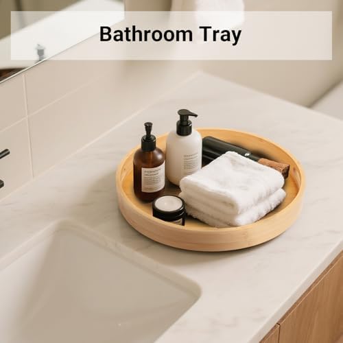 10in Bamboo Lazy Susan Organizer Turntable for Cabinet - Image 3