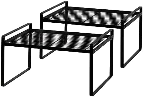 Shantton Cabinet Shelf Organizer, Pantry Shelf Rack, Black 13.1x10.6x7.3 by Shantton