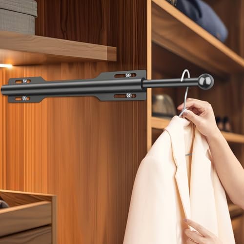 12" Valet Rod for Closet Pull Out (1 Pack, Black) - Image 5