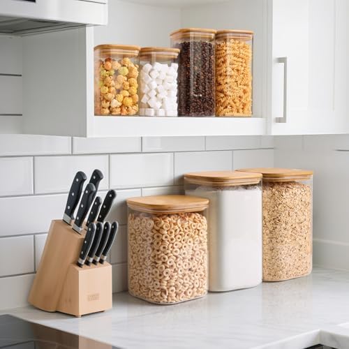 ComSaf Glass Storage Containers with Bamboo Lids 1.6/4.6 Qt 2 Pack - Image 6