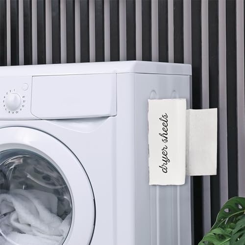 AuldHome Design Dryer Sheet Dispenser (White); Rustic Distressed Style Fabric Softener Sheet Holder for Laundry Room - Image 3