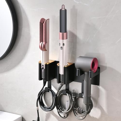 Hair Tool Organizer Wall Mount, Hair Dryer Curling iron Organizer by Homestorage