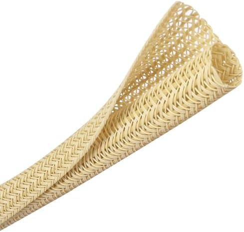 Cable Management Sleeve, Split Design, 10FT - 1/2 Inch, Beige by CrocSee