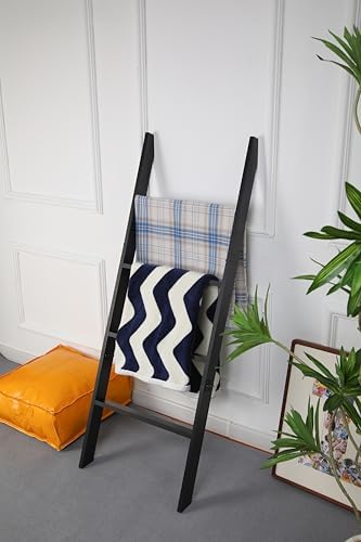Blanket Ladder for the Living Room and Bedroom, Quilt Rack, 4-Tier, Black - Image 6