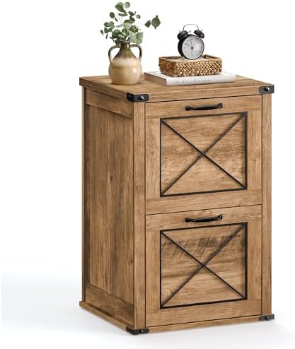 VASAGLE File Cabinet with 2 File Drawers, Printer Stand, Fit A4 Letter Size by VASAGLEbySONGMICSHOME