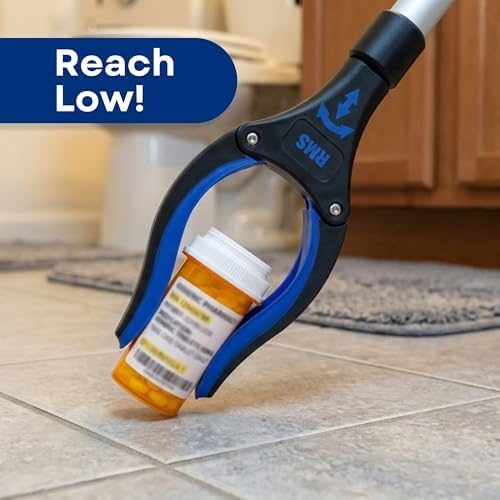 RMS 2-Pack 32 Inch Extra Long Grabbers Reachers with Rotating Jaw (Blue) - Image 4