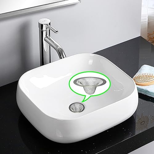1.0" Small Drain Strainer, Sink Drain Hair Catcher, Bathroom Sink Drain Strainer, 2PCS Drain Mesh Baskets for Laundry, Mop Pool, Utility, Slop, RV Sink, Stainless Steel Drain Filter - Image 5