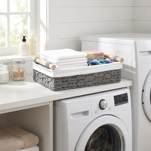 Storage Wicker Basket for Organizer Baskets for Shelves Organizing - Image 5
