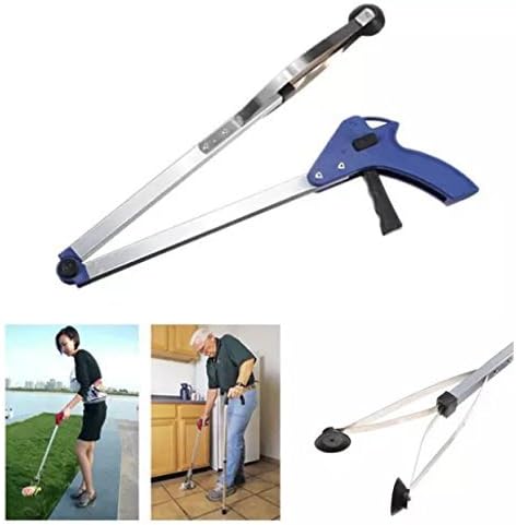[New Version] 2 Pack Foldable Reacher Grabber Tool, Long 32" Foldable Extender Gripper Tool, Suction Cups for Precise Work, Claw Trash Garbage Picker, Garden Nabber, Mobility Aid Pick Up Tool - Image 2