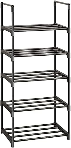 OYREL Shoe Rack, Sturdy Metal 5 Tier Narrow Shoes Organizer by OYREL