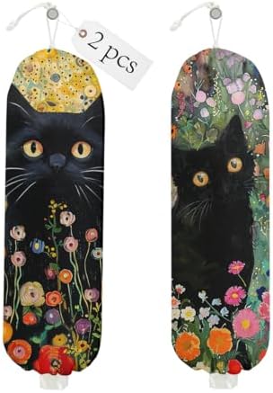 2PCS Cat Plastic Bag Holder, Cat Lover Gifts for Women Mom Sister by Unknown