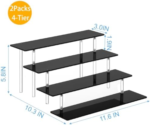 2Packs 4 Tier Perfume Organizer Stand, Acrylic Risers Display Stands - Image 6