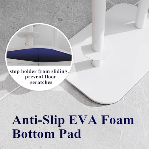 Kitsure Metal Toilet Paper Holder Free Standing, Medium, White - Image 5