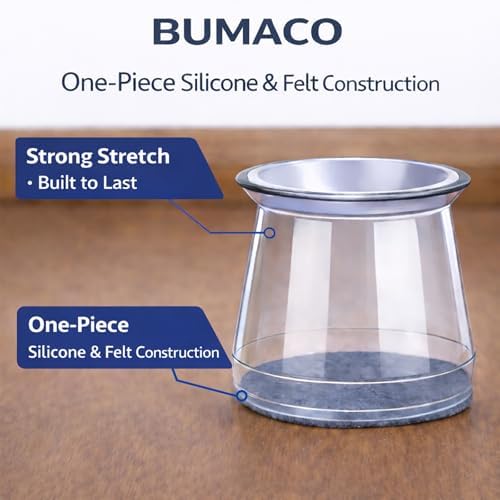 BUMACO Chair Leg Floor Protectors for Hardwood Floors Anti-Scratch 20 Pack - Image 6
