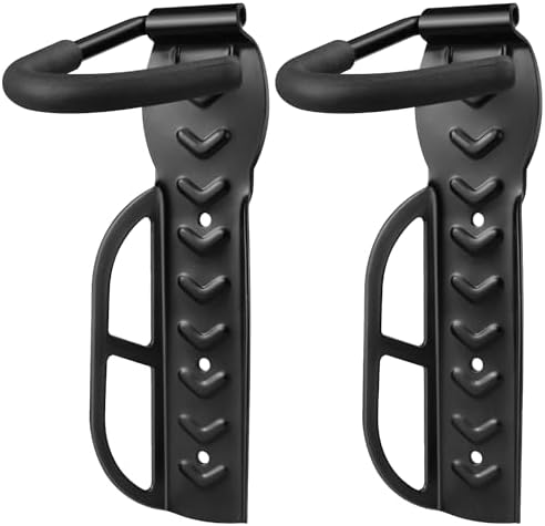 DkOvn 2 Pack Bike Rack Garage Wall Mount, Wall Mount Bike Rack with Screws, Heavy Duty Steel Vertical Bike Hook Holds Up to 66lb for Indoor Storage by DkOvn