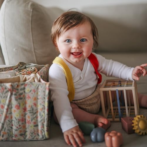 mushie Baby Diaper Caddy | Newborn Essentials Organizer (Blush) - Image 4