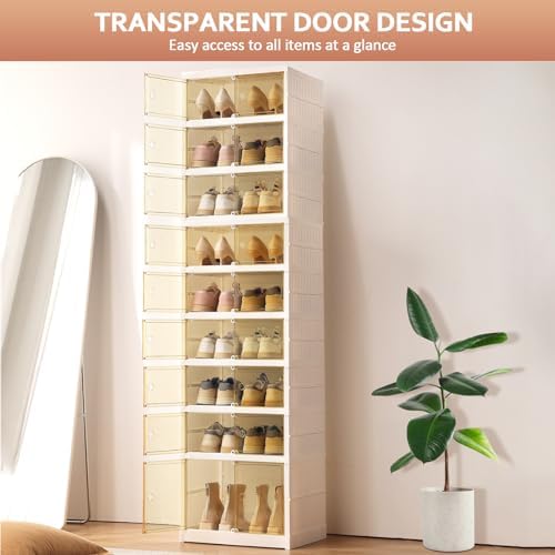 SYNCVIBE Shoe Rack Organizer for Entryway, 9 Tiers, 18 Pairs, 17.3" Wide - Image 6