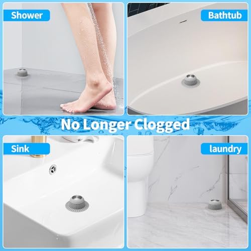 Aluvor Shower Drain Hair Catcher Bathtub Drain Cover Sink Drain Protector - Image 2