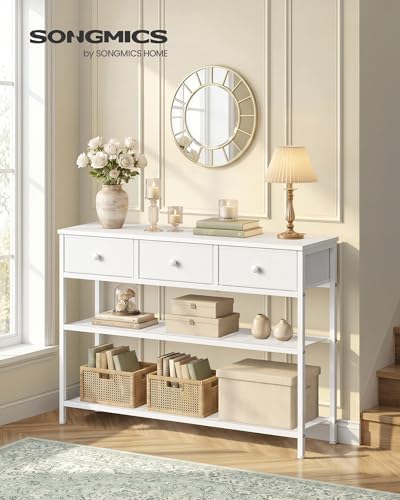 SONGMICS Console Table with 3 Fabric Drawers, Narrow Entryway Furniture - Image 3