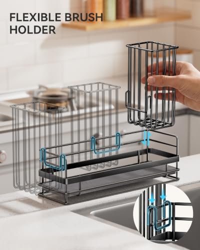 Yofidra Sponge Holder for Kitchen Sink, Sink Caddy with Stone Drying Mat, S - Image 3