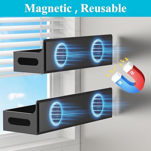2 Pack Magnetic Spice Rack for Refrigerator Upgrade Black - Image 3