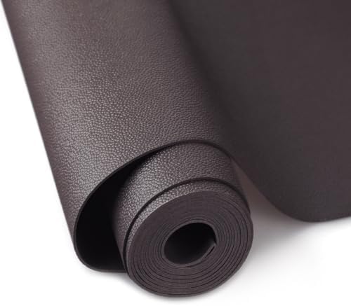 WochiTV Shelf Liner for Cabinets, Drawer Non Adhesive Non Slip Foam Mat for Kitchen, Pantry, Bathroom, Cupboard, Garage, Closet, Shelves, Drawer, Tool Box, Brown 11.8 x 59 inches by WochiTV
