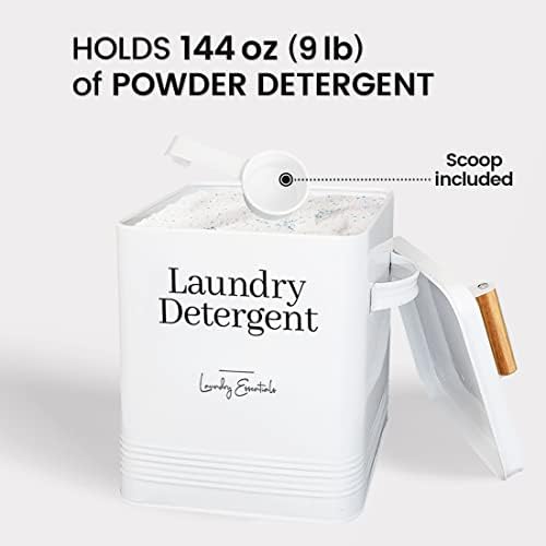 Modern Farmhouse Laundry Detergent Container for Laundry Decor (White) - Image 4