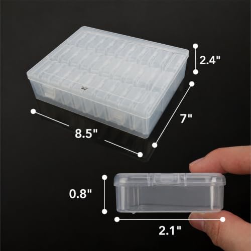 Mr. Pen- Bead Organizer Box, 30 Mini Clear Beads Organizers and Hinged Lid - Image 3