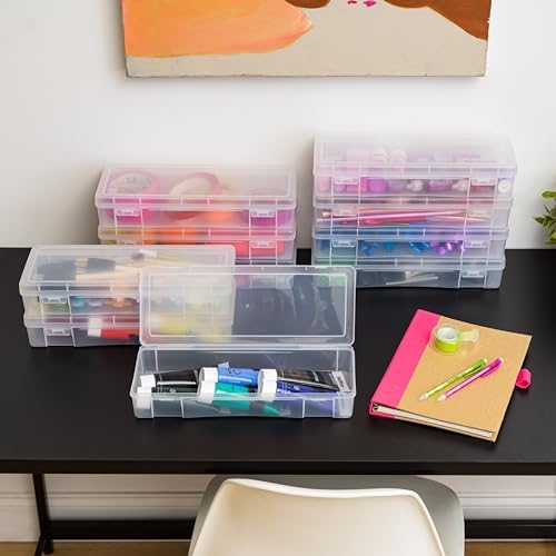 IRIS USA Clear Cases |Made in USA| Plastic Box Organizers (6-Pack)- Large - Image 5