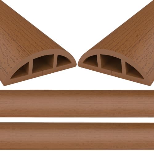 Eapele Floor Cord Cover 10ft (2 Pack) Cord Covers for Wires on Floor, Heavy Duty Extension Cord Cover, Rubber Floor Cable Cover, Prevent Trip Hazard for Sidewalk Home Office Outdoor or Indoor Settings by Eapele