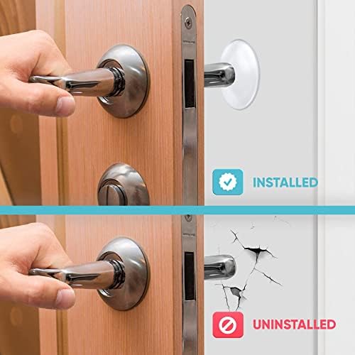 STRONGEST HOME Door Stoppers for Wall, 2" Clear Wall Protector, 14 Pack - Image 5