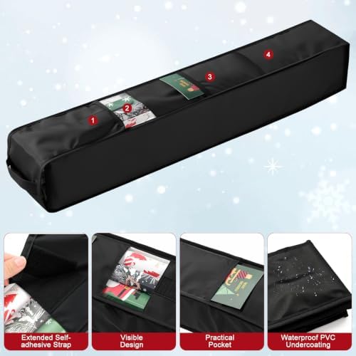 Dntorx 1 PC Wrapping Paper Storage Bag 31", Gift Wrapping Organizer Storage - Image 4